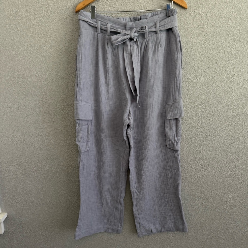 Joie Cotton High Rise Wide Leg Pants Size Large Cargo